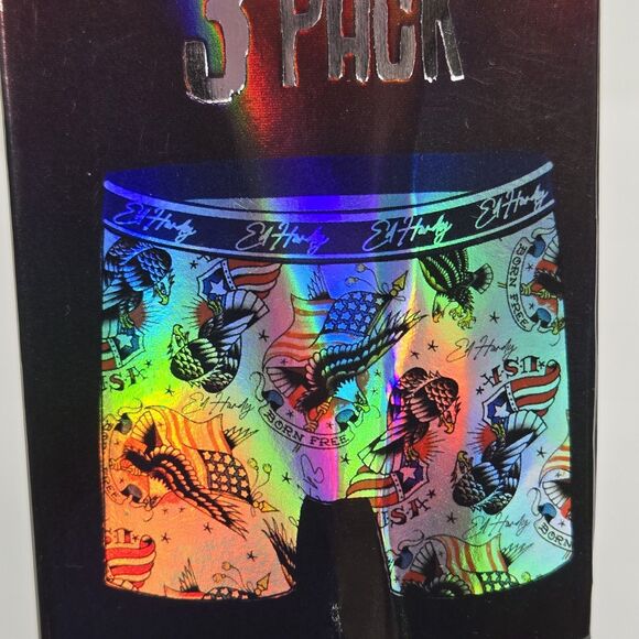 Ed Hardy Men's Size Medium Performance Boxer Briefs 3 Pack New in Box - Picture 3 of 9